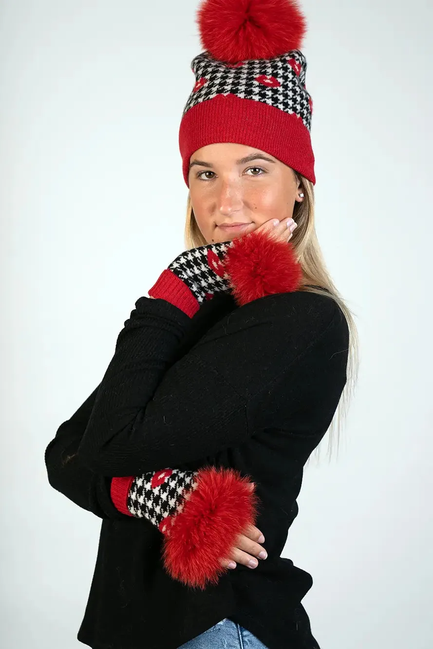 Red Lips Knitted Hat