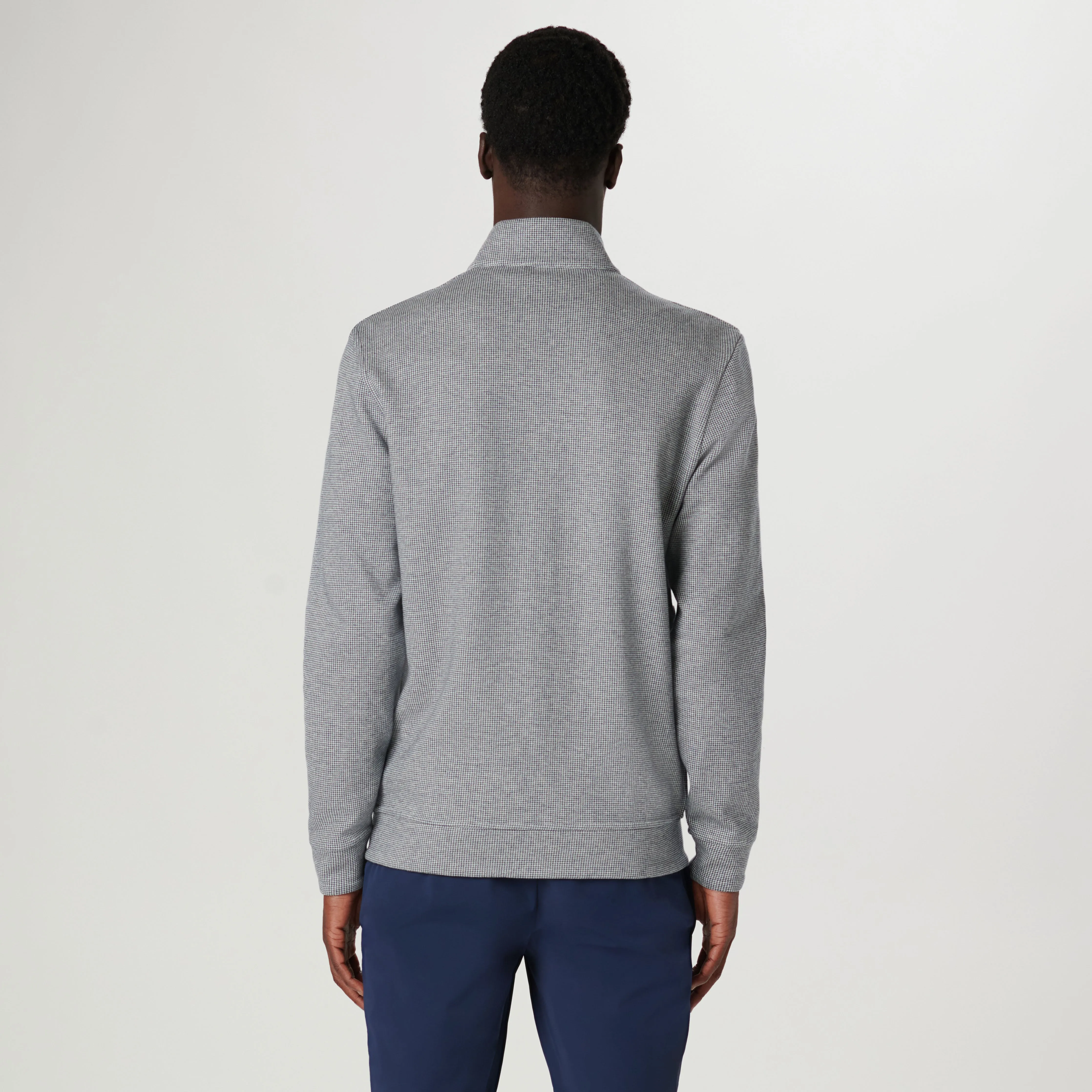 Reversible Hound's Tooth Full Zip Jacket