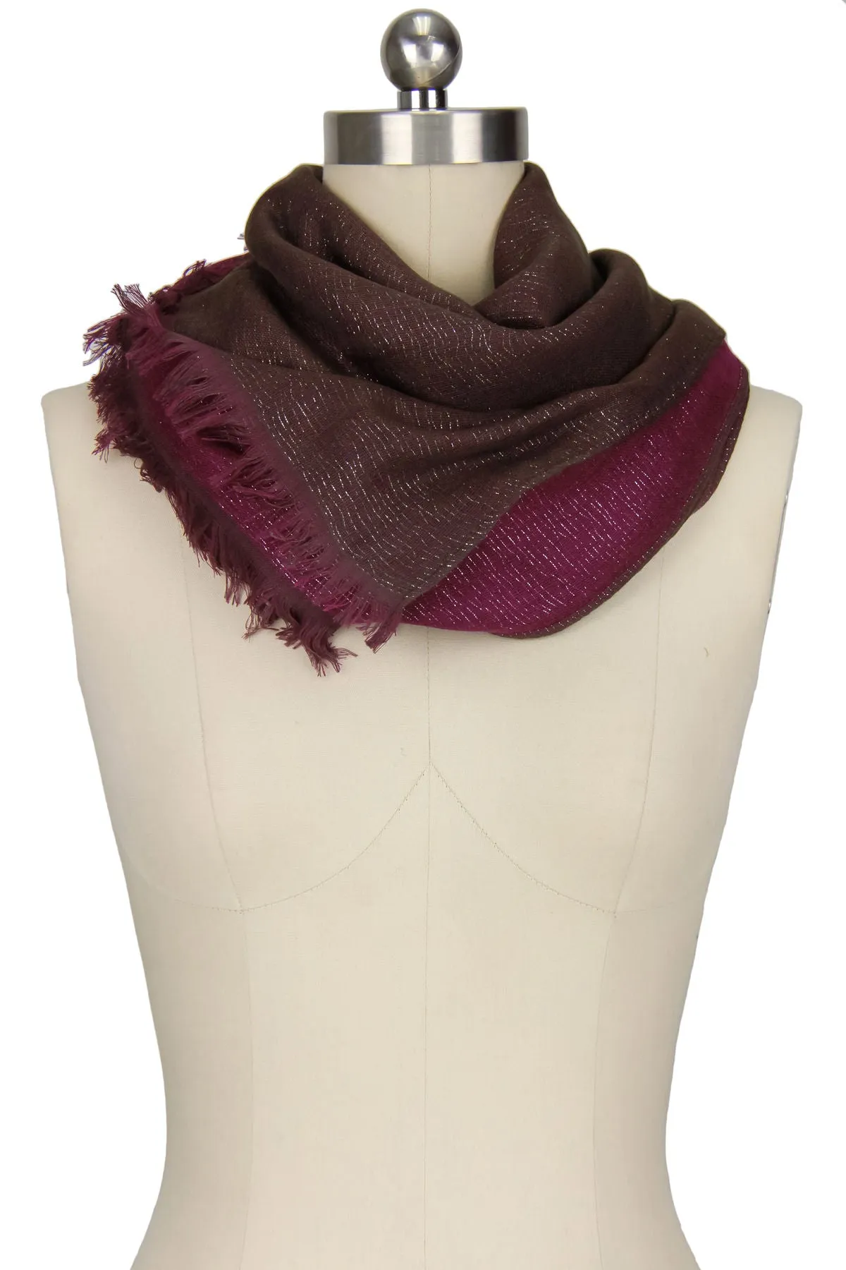 Reversible Silver Lurex Scarf