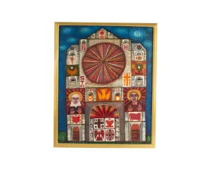 Rex Clawson Signed 1959 “Cathedral” Oil on Canvas Abstract Painting