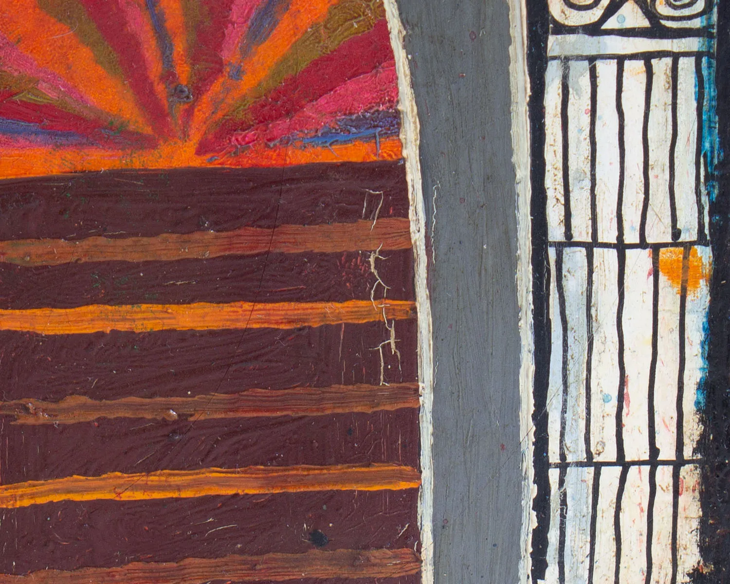 Rex Clawson Signed 1959 “Cathedral” Oil on Canvas Abstract Painting