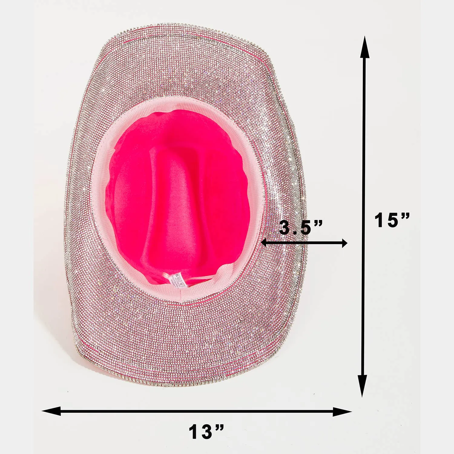Rhinestone Stars Studded Cowboy Hat: Fuchsia