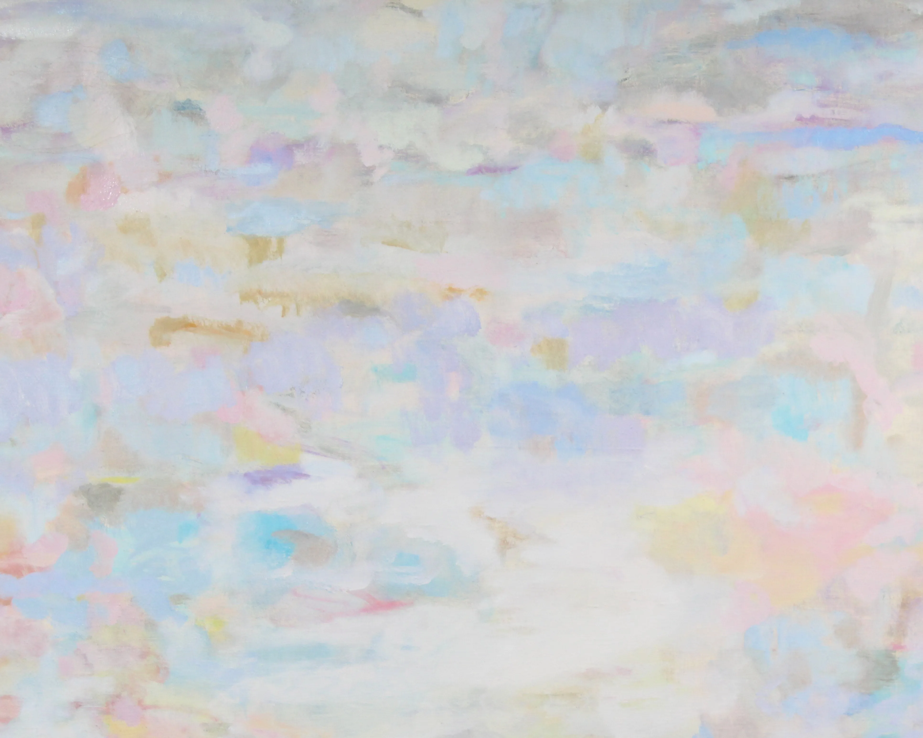 Ronald D. Newman Signed Oil on Canvas "Wind/Clouds" Abstract Painting