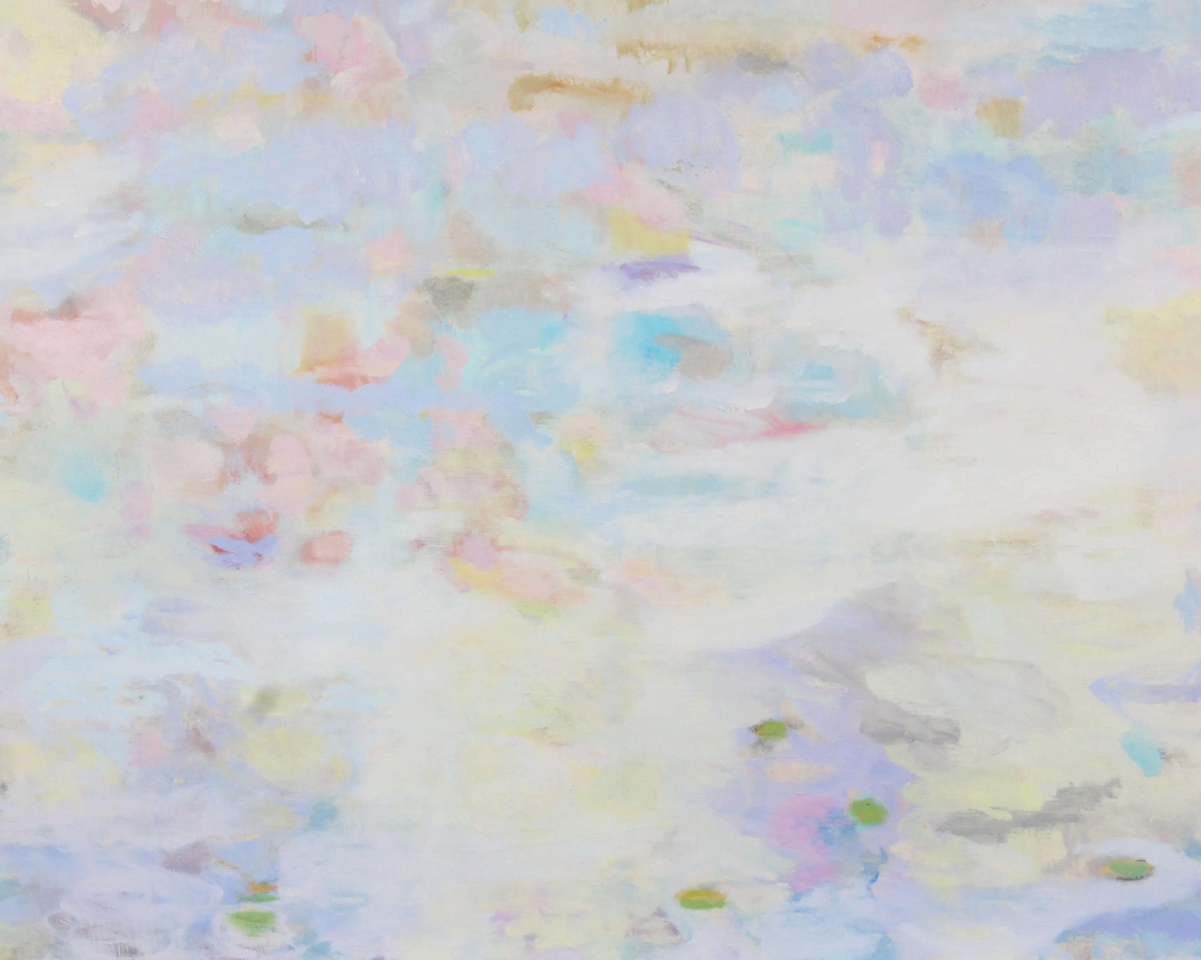 Ronald D. Newman Signed Oil on Canvas "Wind/Clouds" Abstract Painting