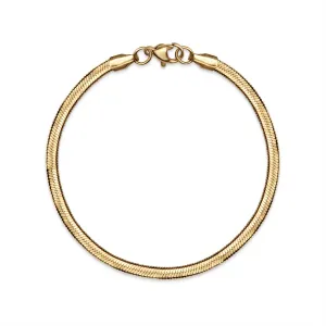 Rowan 18k Gold PVD Herringbone Chain Bracelet