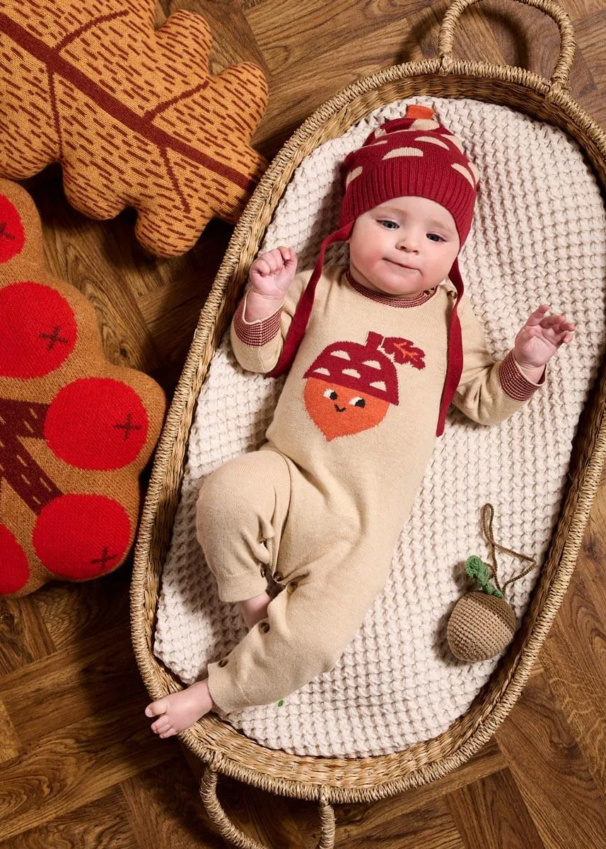 Rowan - Biscuit Acorn Knit Playsuit