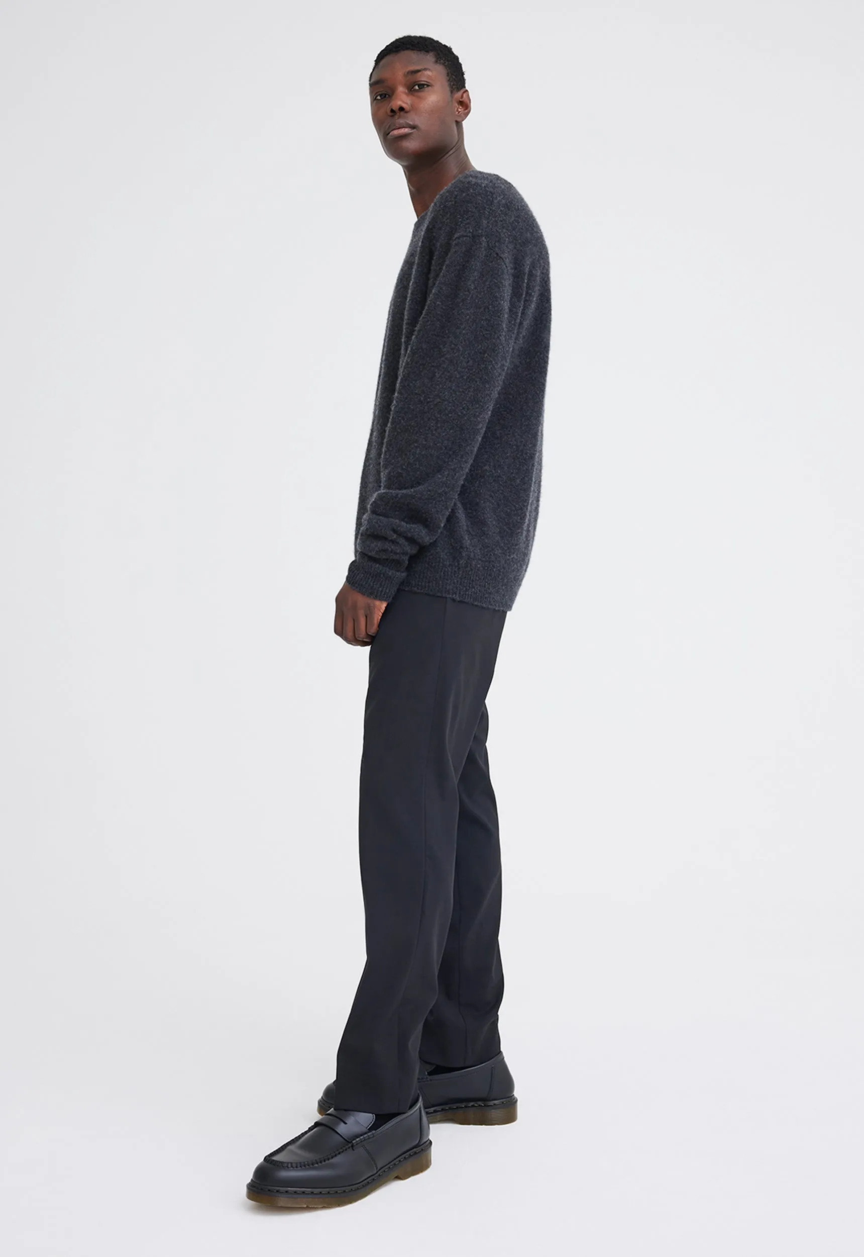 Roy Cashmere Sweater - Char Marle Grey