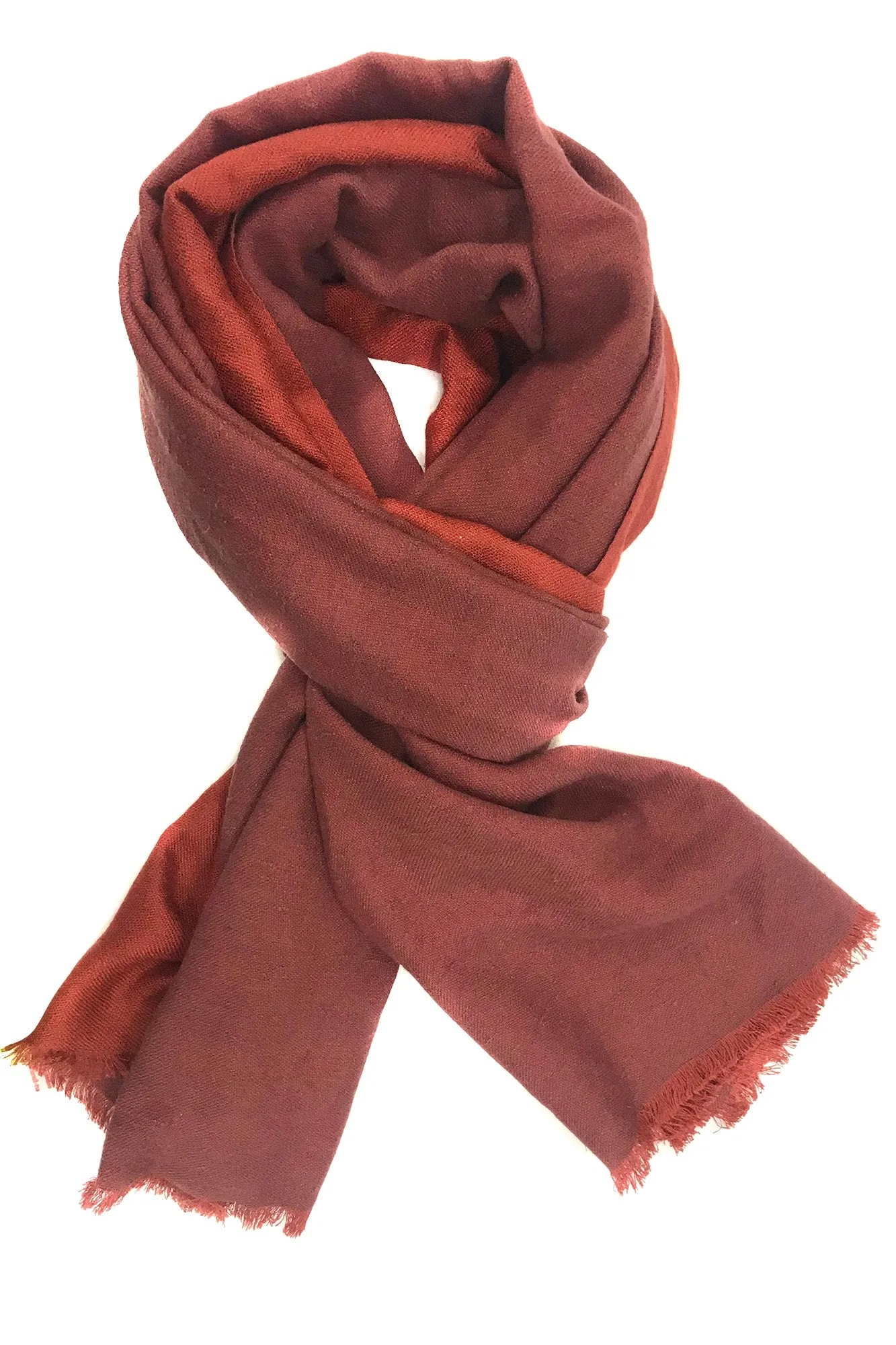 Rust Silk Cashmere Men Scarf