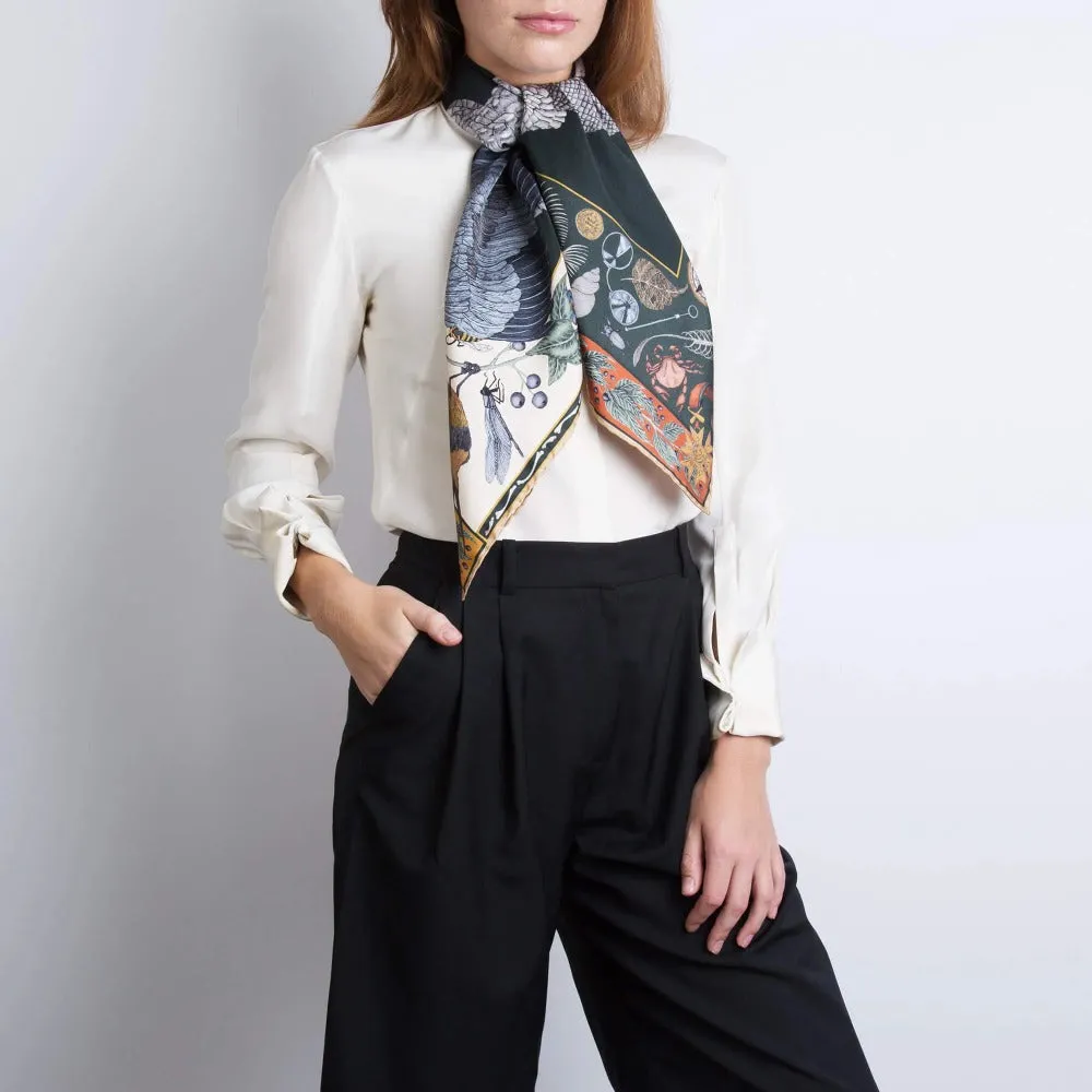 Sabina Savage Alligator's Empire Silk 35" Scarf