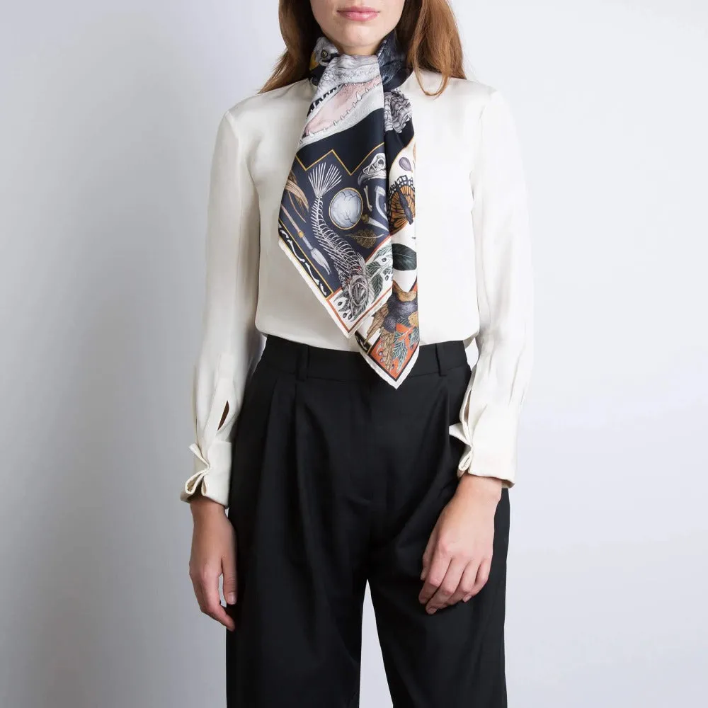 Sabina Savage Alligator's Empire Silk 35" Scarf