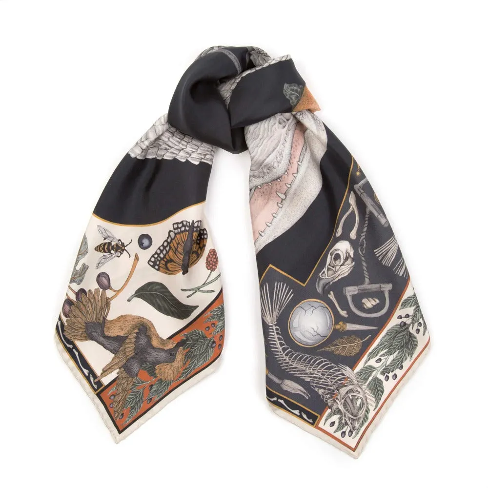 Sabina Savage Alligator's Empire Silk 35" Scarf