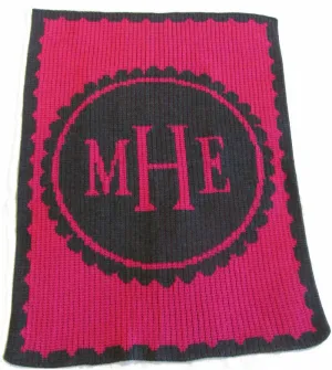 SCALLOPED MONOGRAM BLANKET