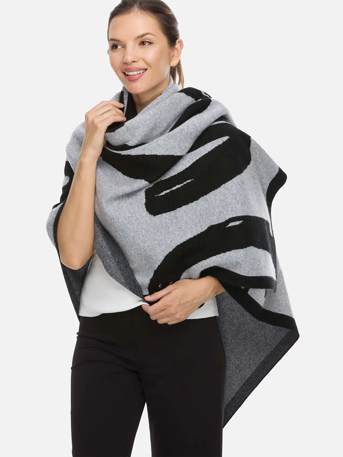 Sesame Dot Luxe Cashmere Blanket - Gray