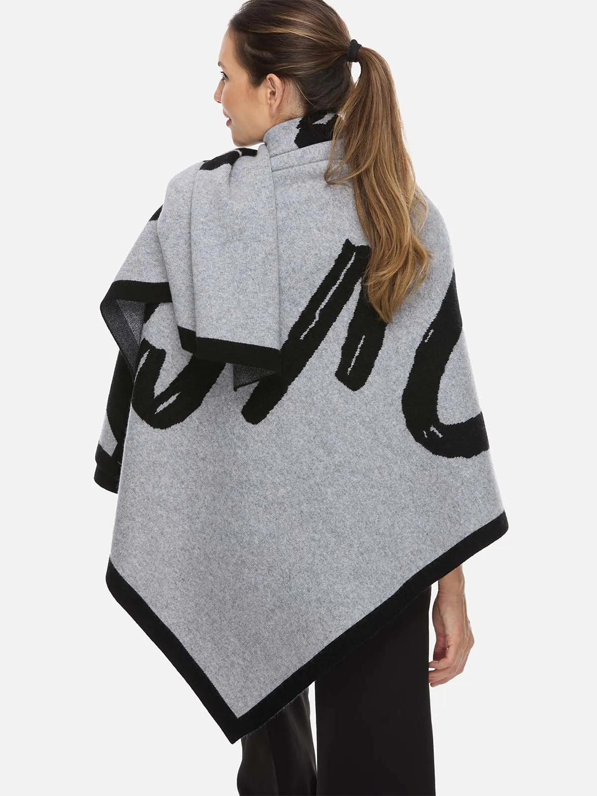 Sesame Dot Luxe Cashmere Blanket - Gray