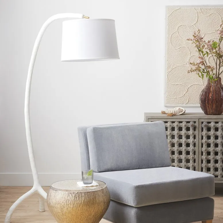Shona Arc White Floor Lamp