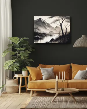 Silent Dawn watercolour canvas art