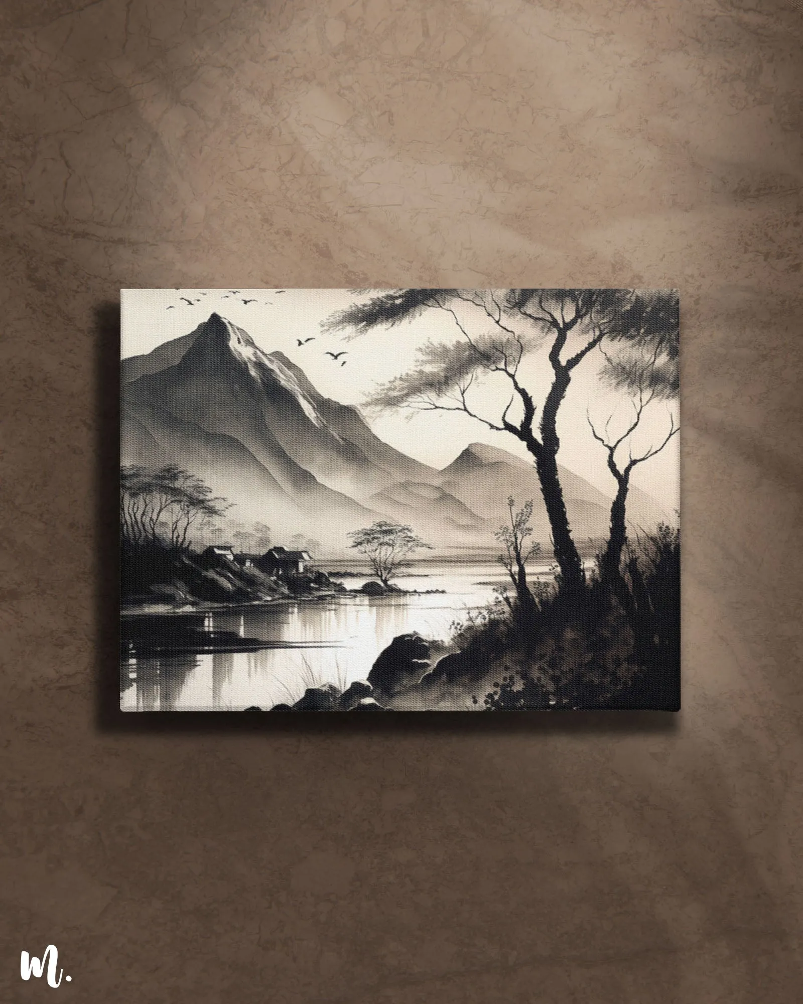 Silent Dawn watercolour canvas art