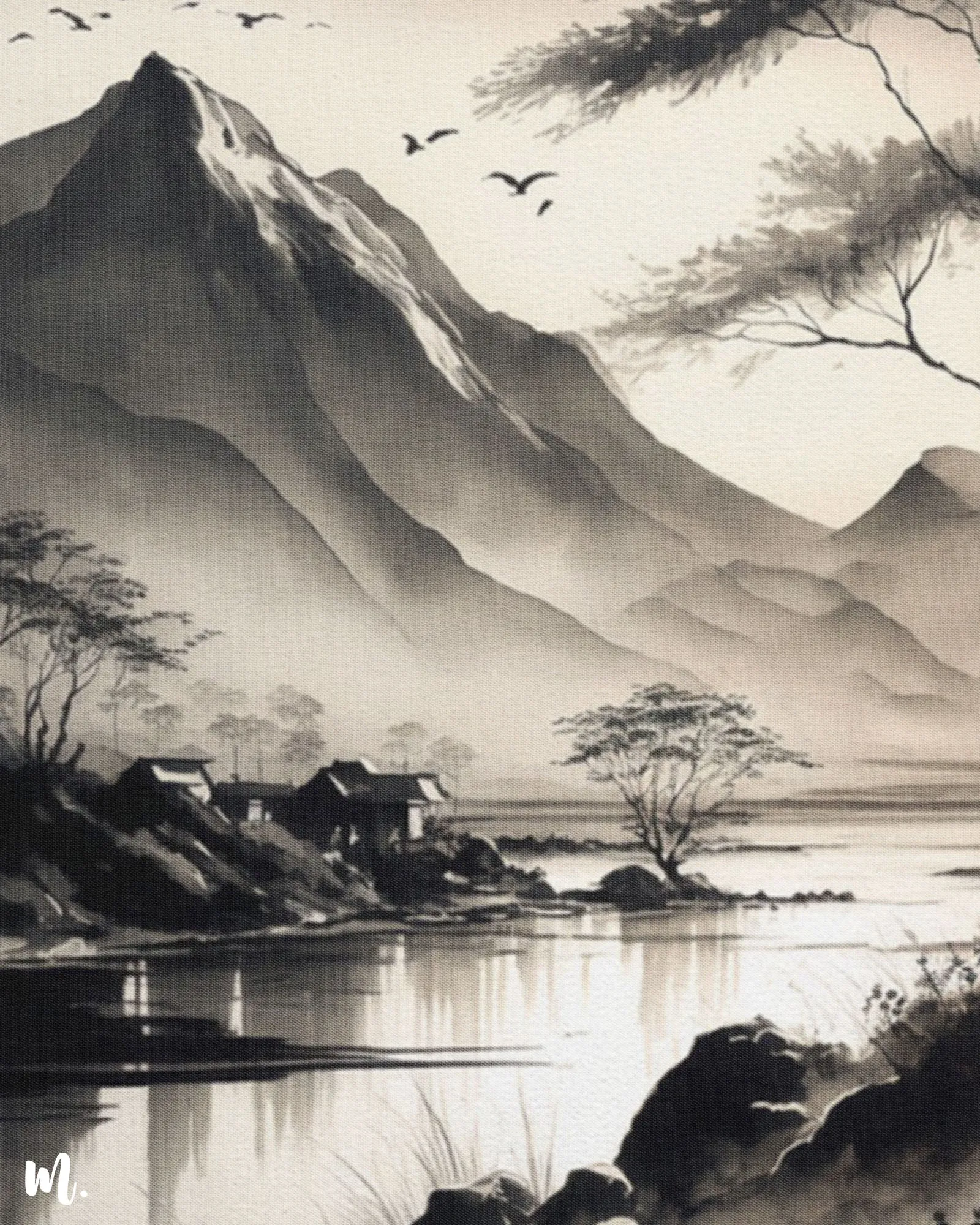 Silent Dawn watercolour canvas art