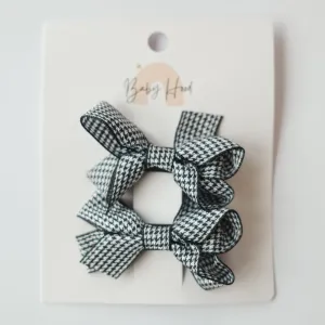Silky Bow Duo - Houndstooth