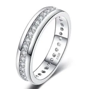 Simulated Diamond Band Ring