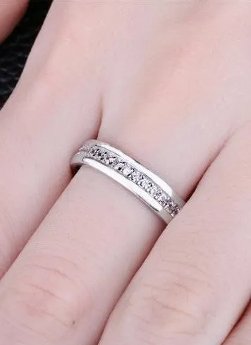 Simulated Diamond Band Ring