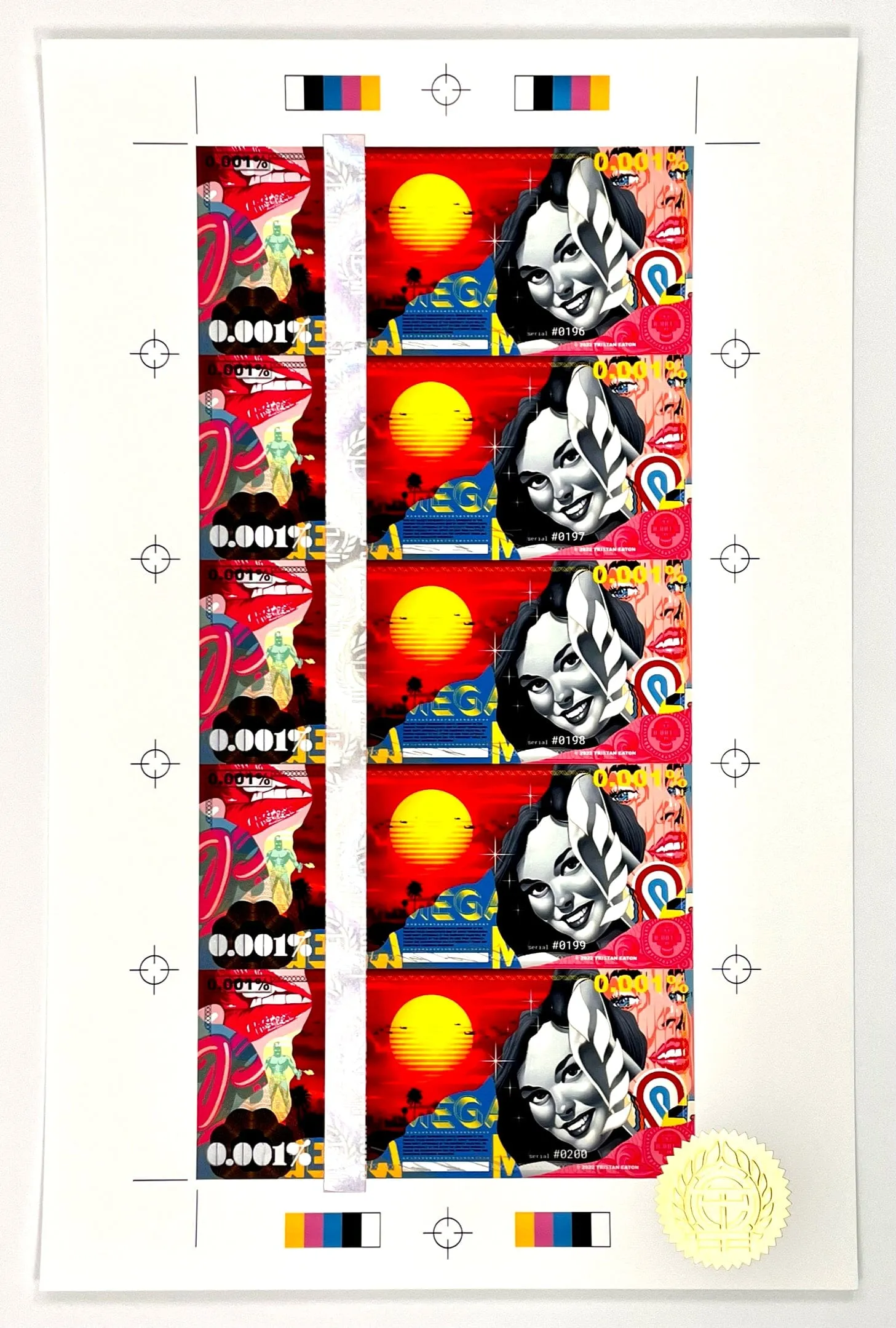 SLICES (Uncut Sheet of 5)