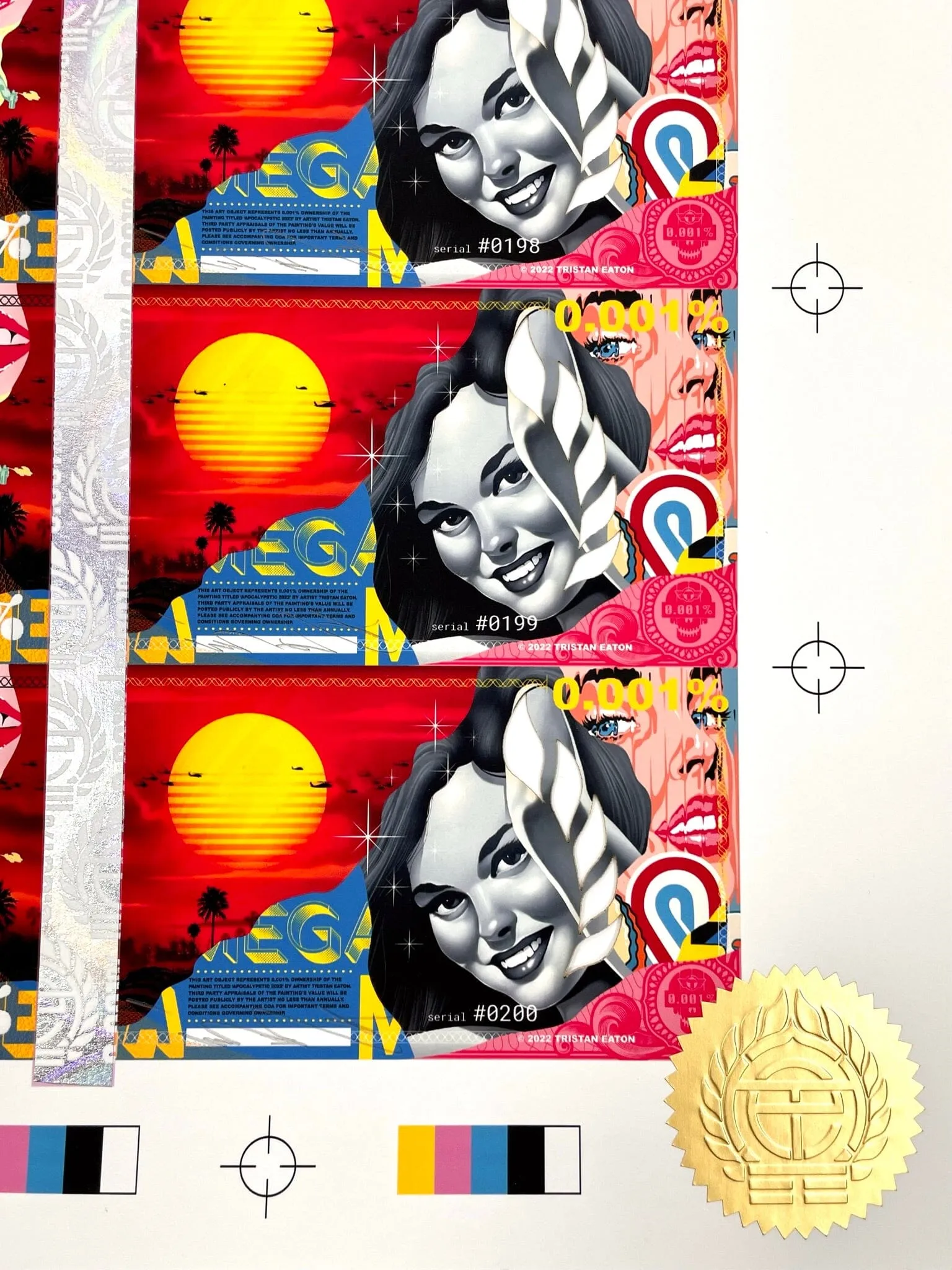 SLICES (Uncut Sheet of 5)