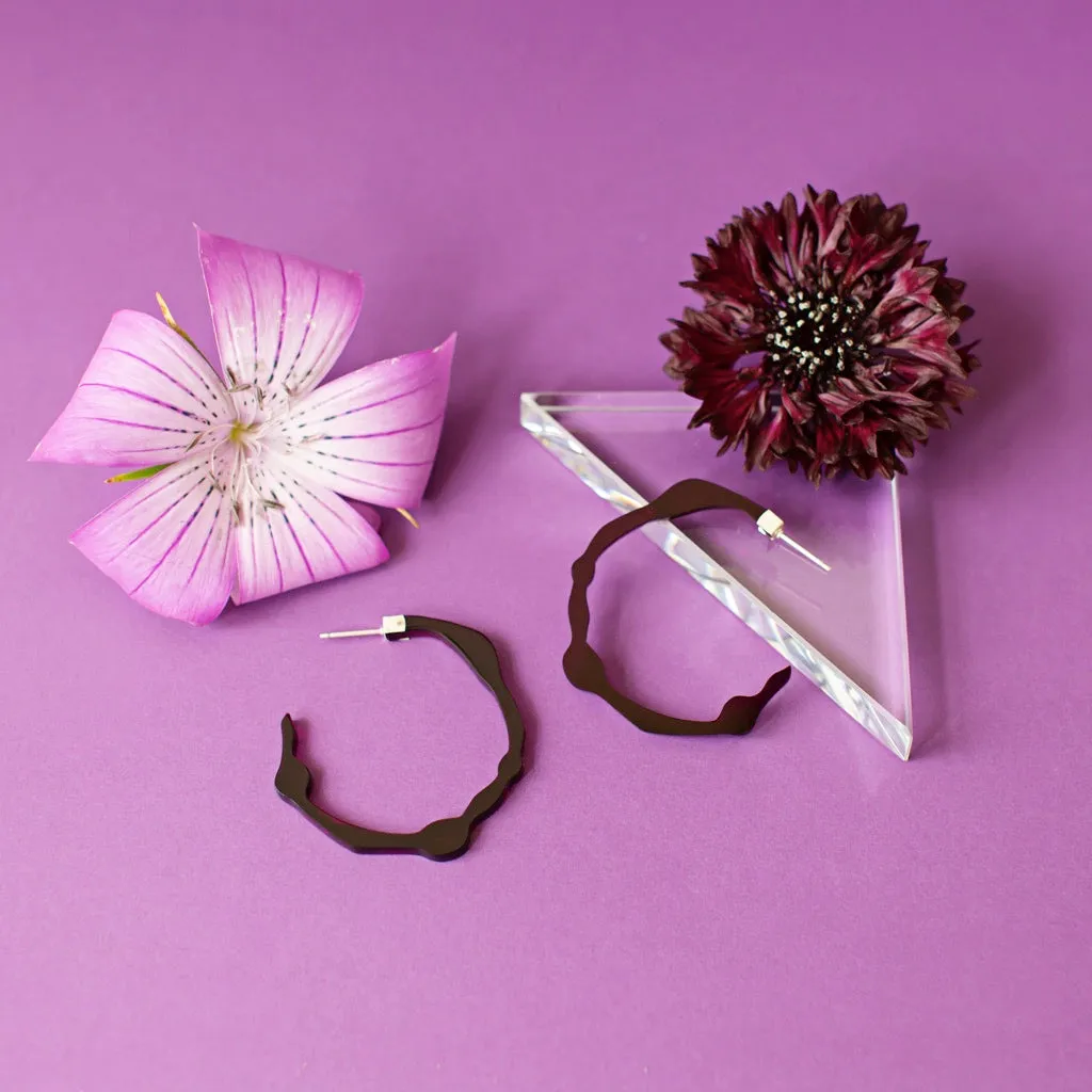 Small Pure Violet Hoops