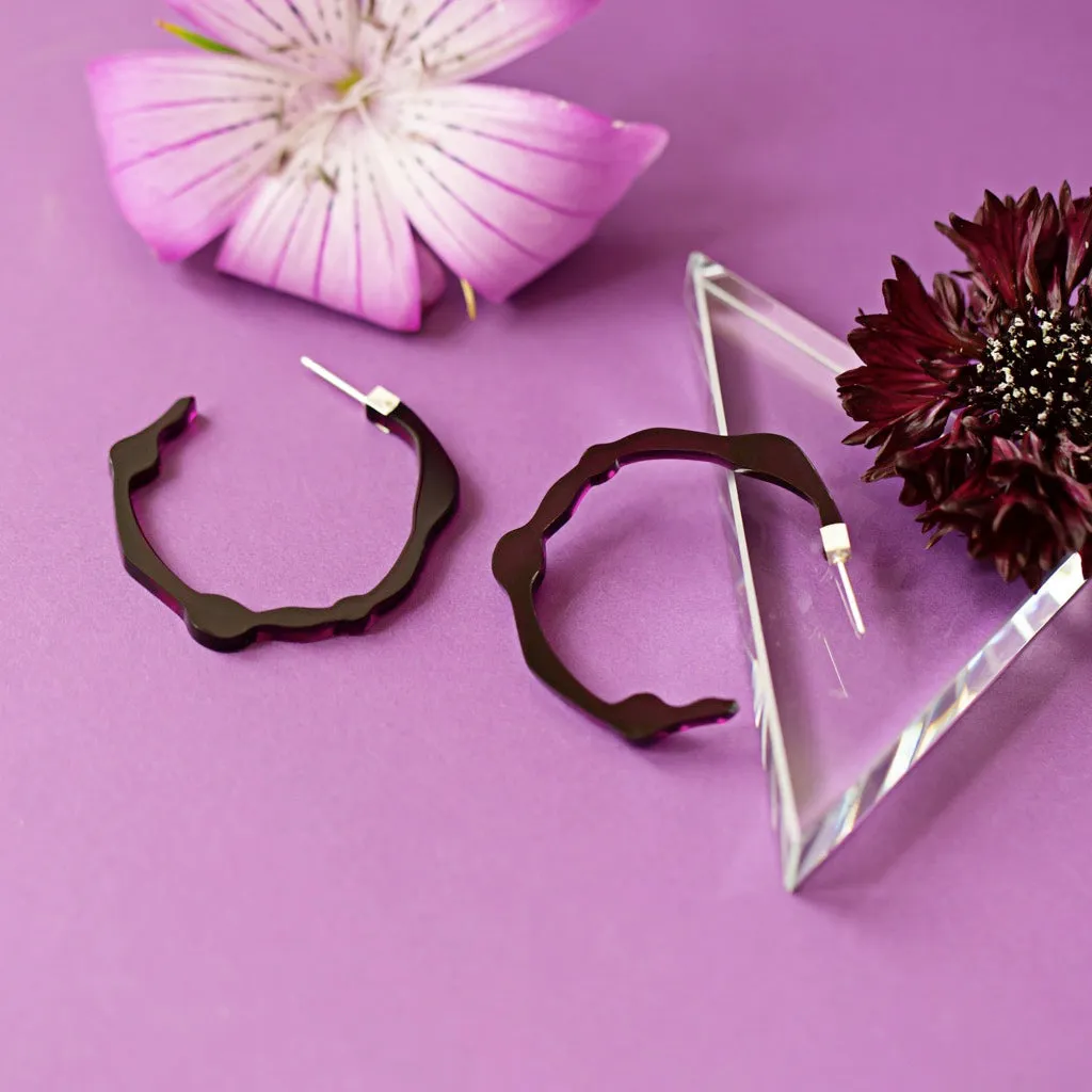 Small Pure Violet Hoops