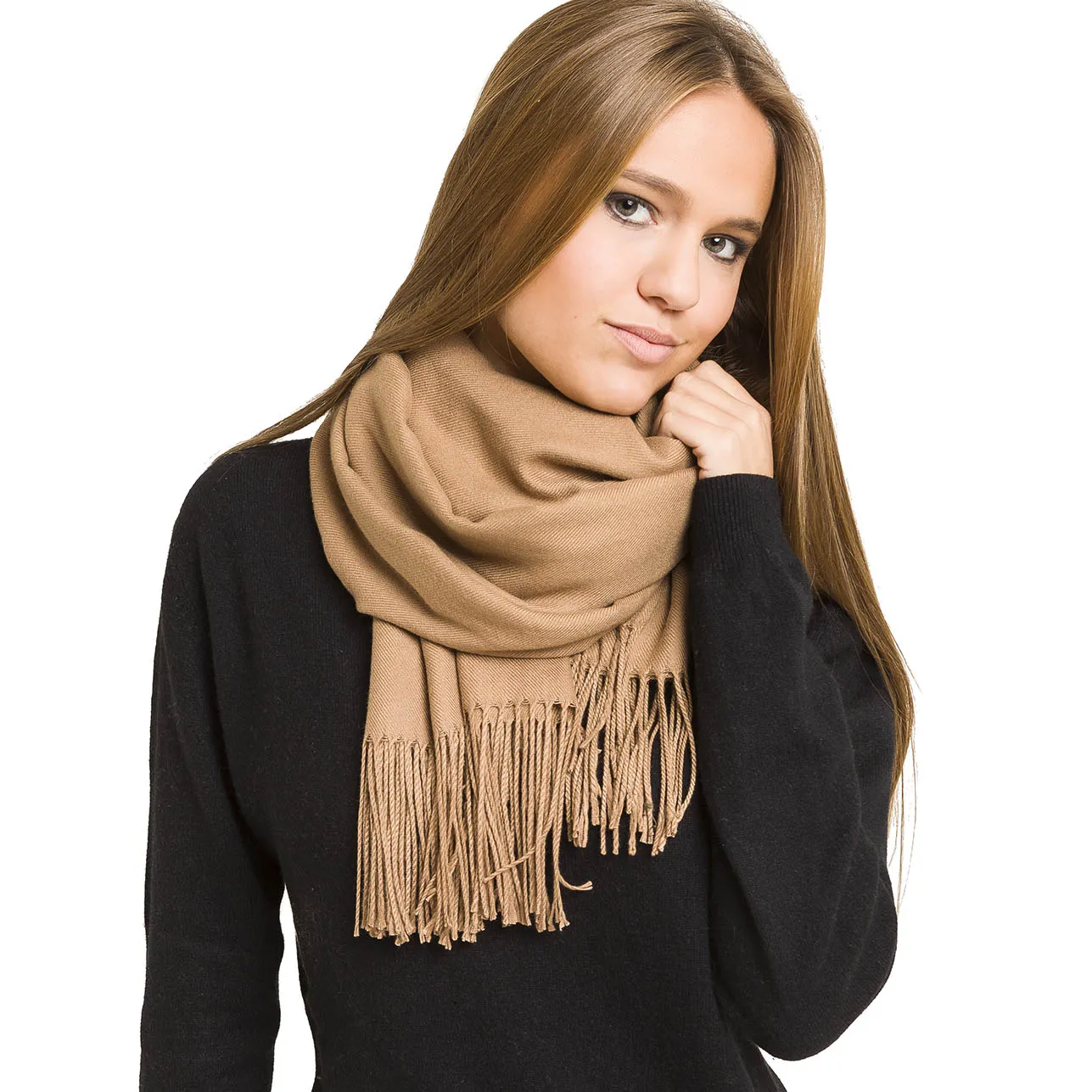 Solid Color Classic Scarf (Caramel)