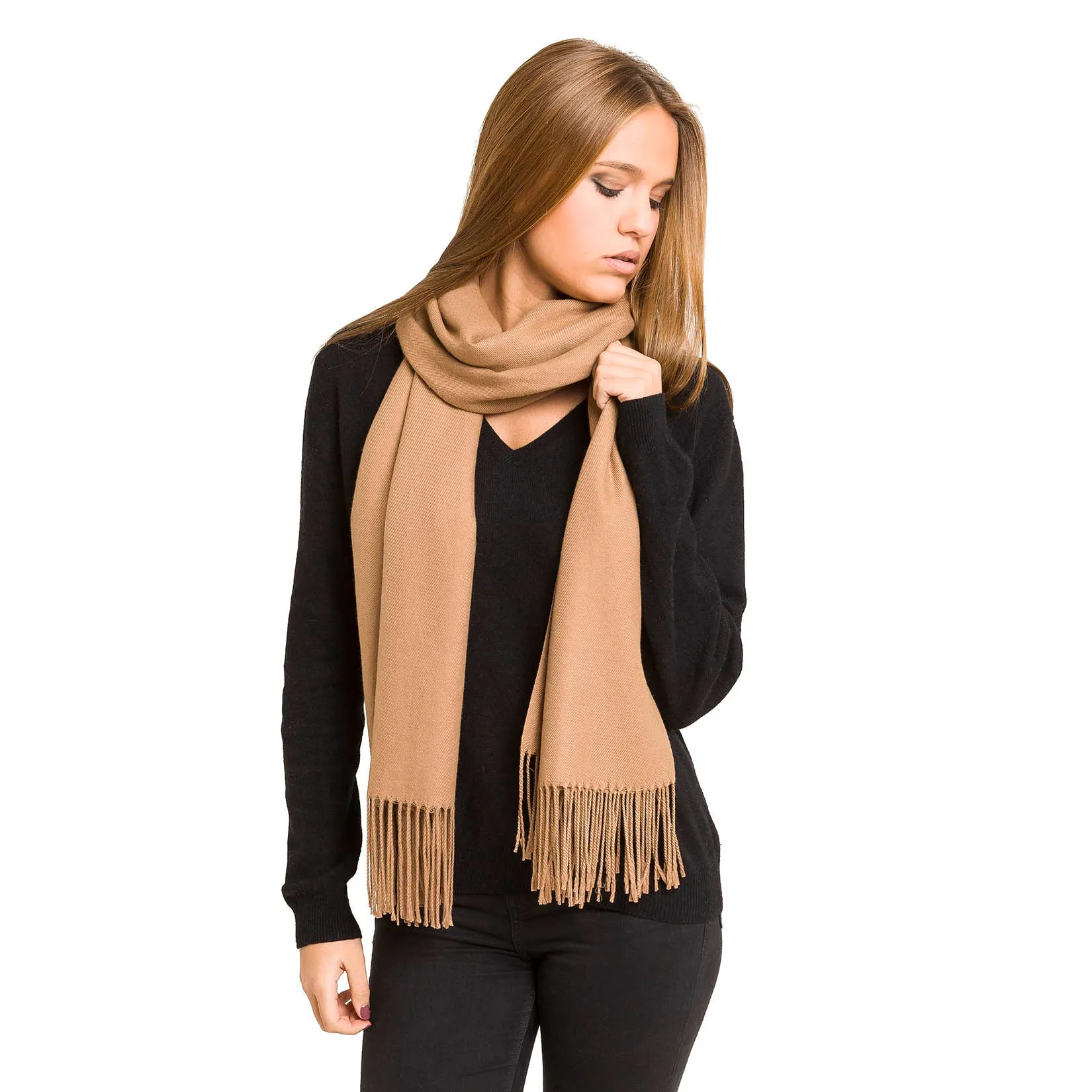Solid Color Classic Scarf (Caramel)