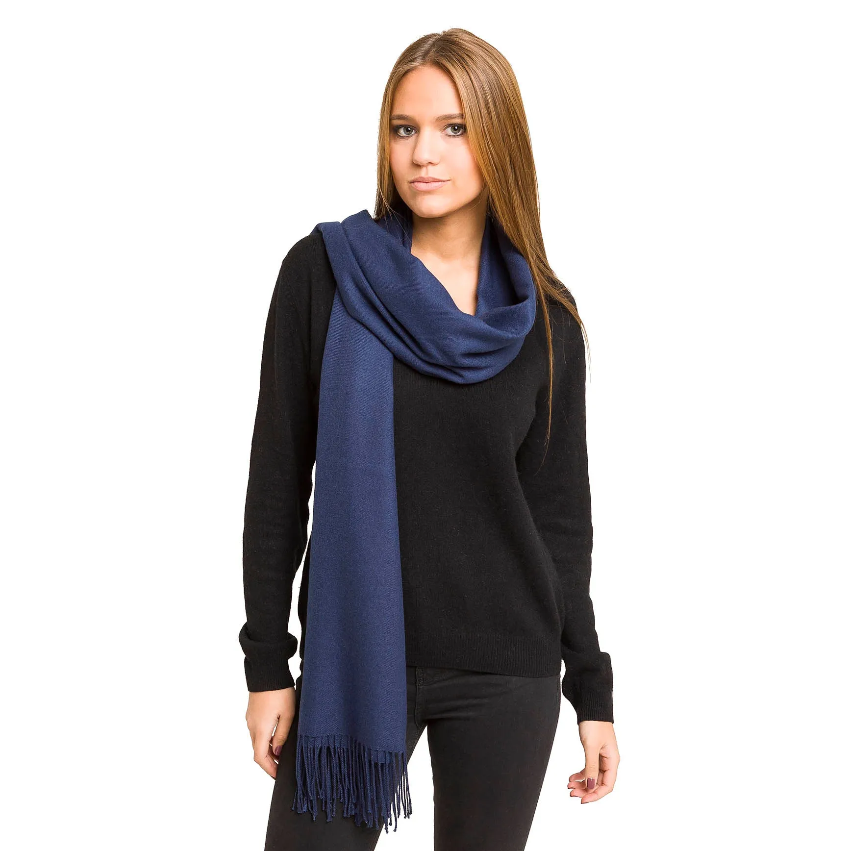 Solid Color Classic Scarf (Navy)