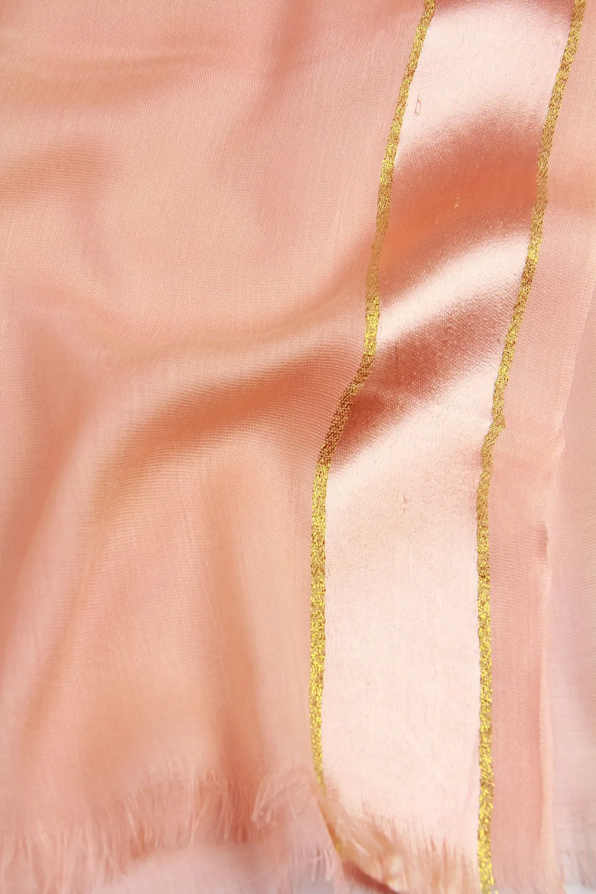 Solid Satin Trim Scarf