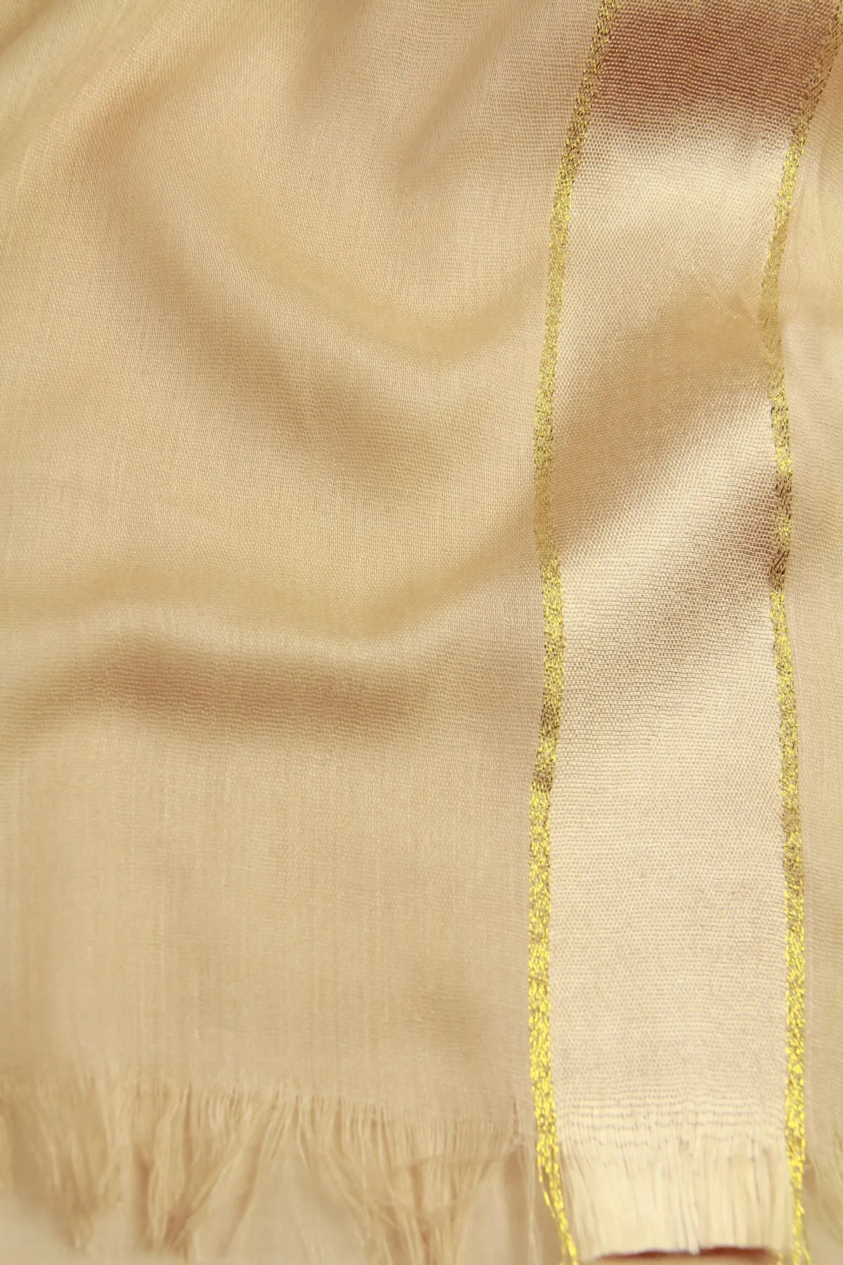 Solid Satin Trim Scarf