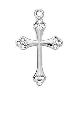 Sterling Silver Cross (13/16") on 16" chain