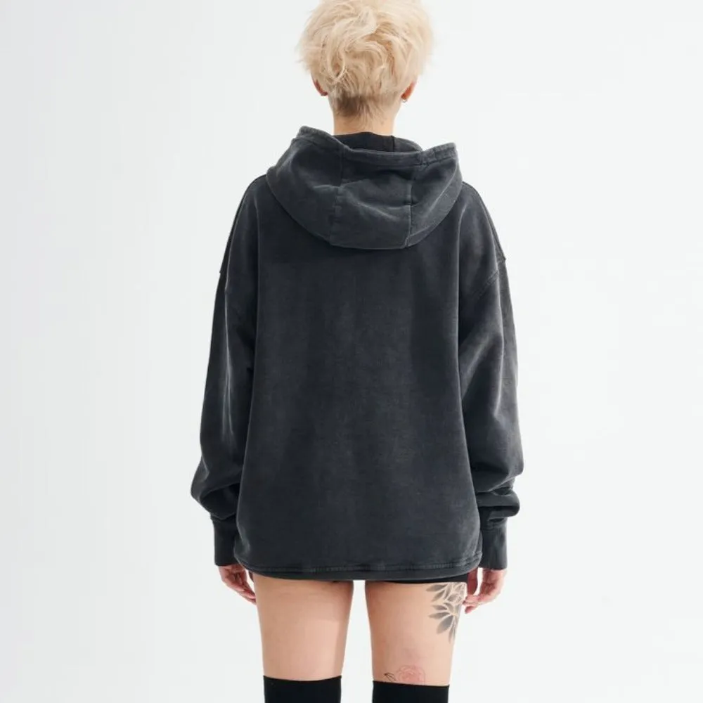 Street Masked Eyes Print Hoodie