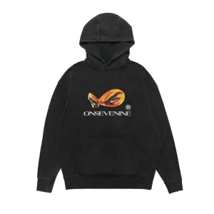 Street Masked Eyes Print Hoodie