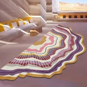 Sunny Abstract Shaped Printed Rug