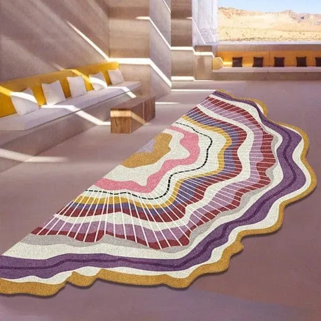 Sunny Abstract Shaped Printed Rug