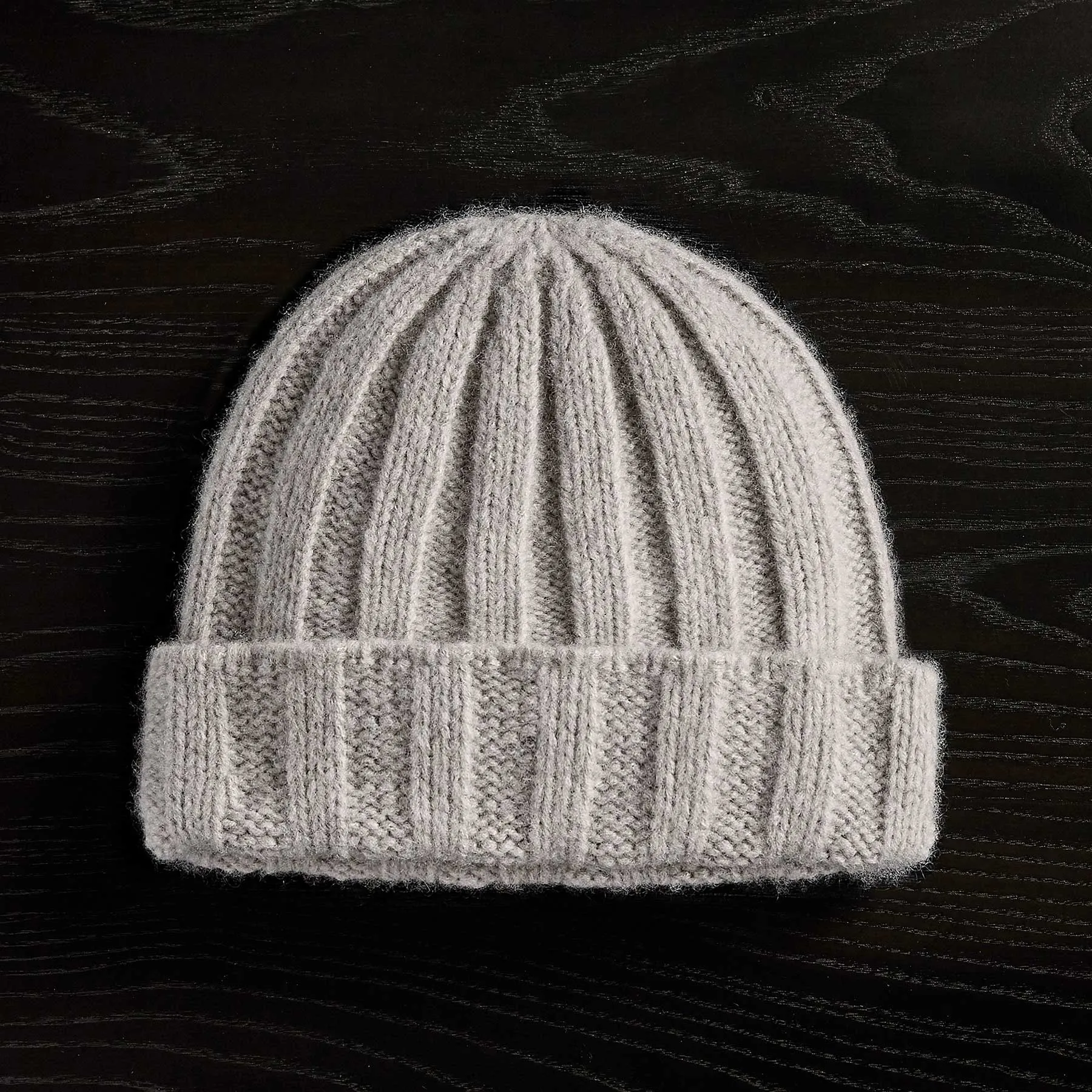 Textured Cashmere Beanie - Silver Wheat
