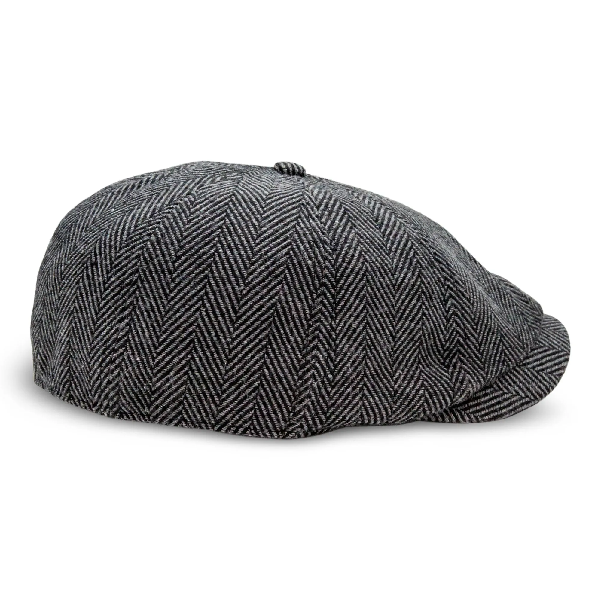 The Baker Boy Boston Scally Cap - Grey Herringbone