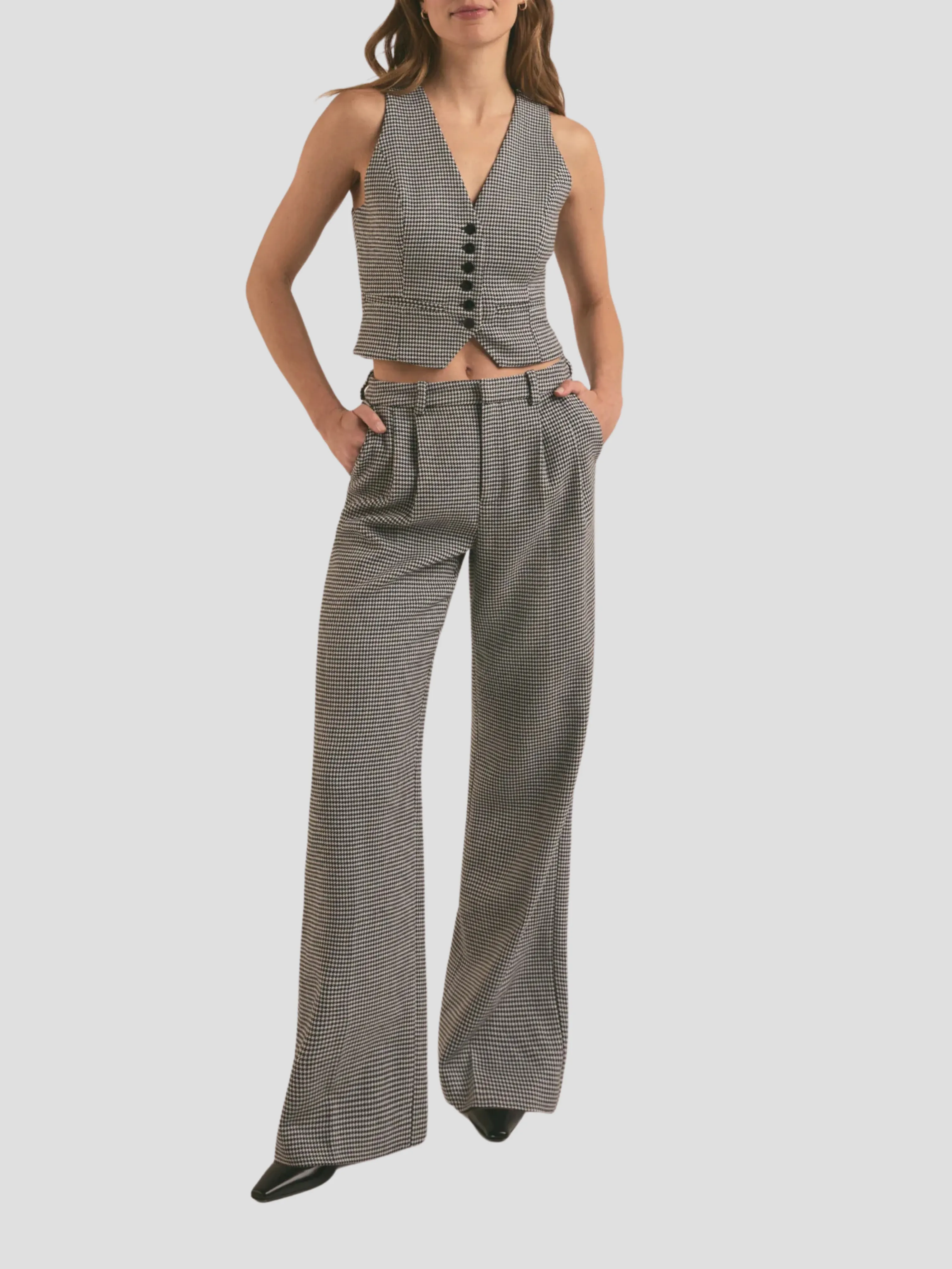 The Low Favorite Pant in Houndstooth