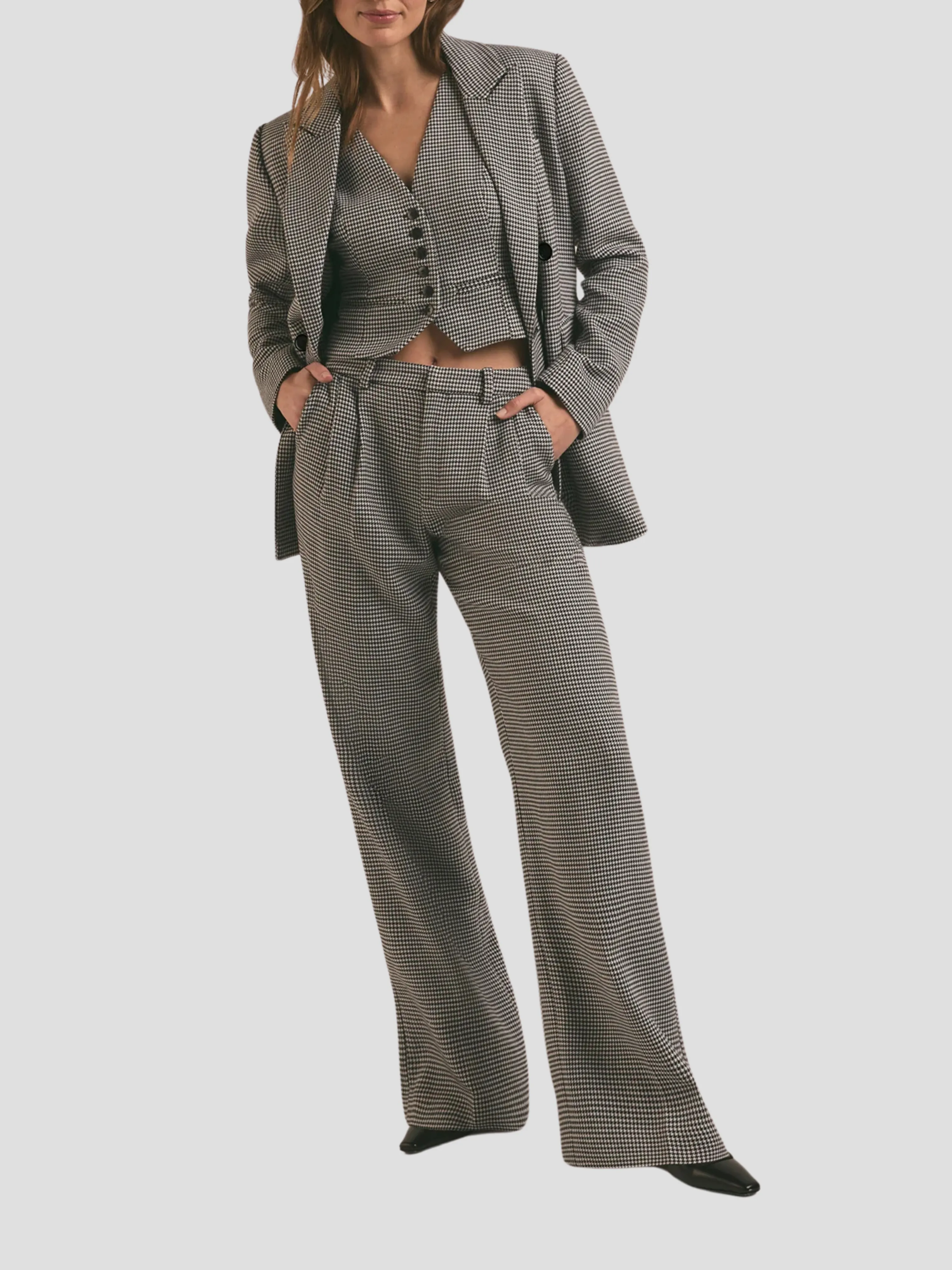 The Low Favorite Pant in Houndstooth