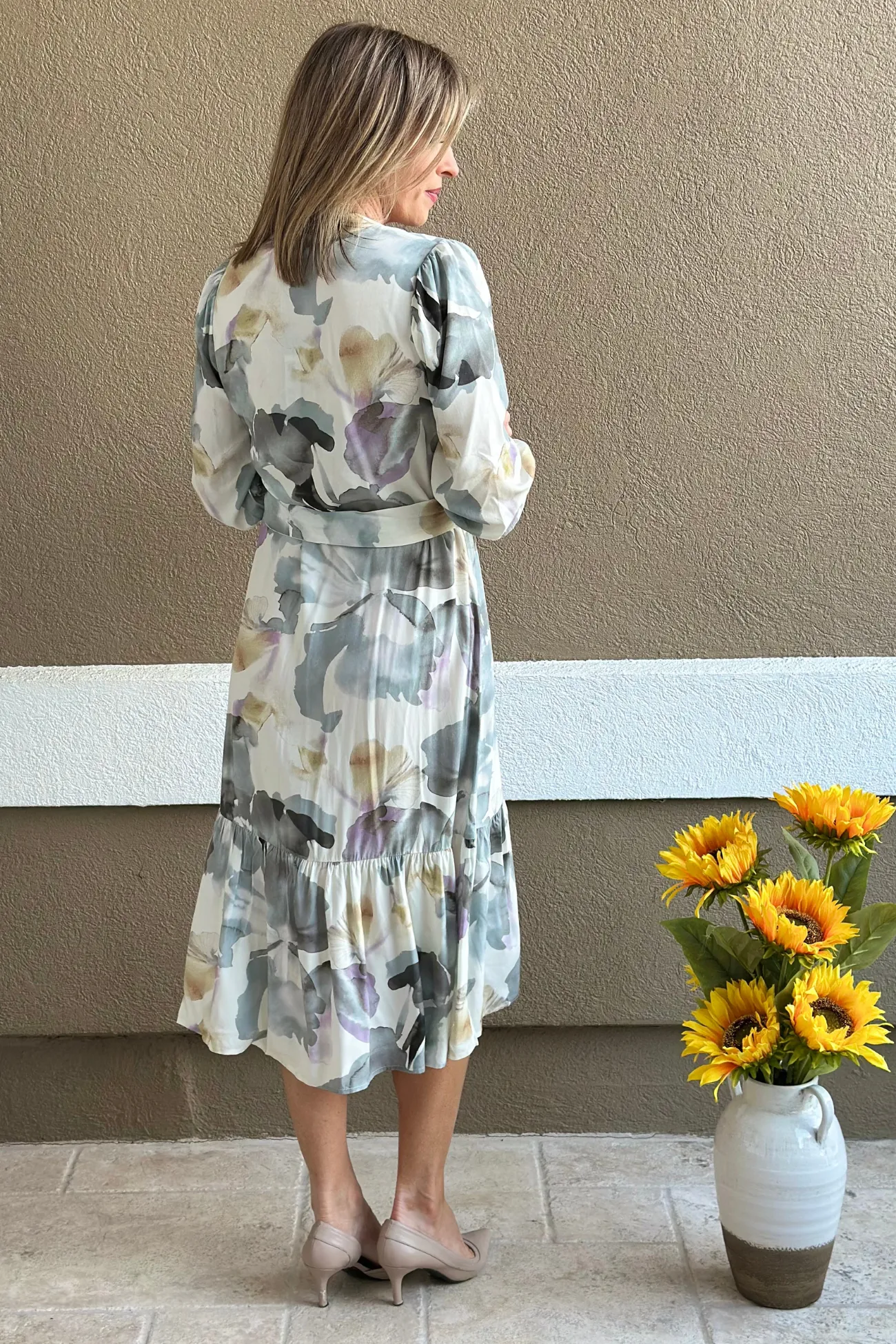 The Renuar Watercolor Midi Dress