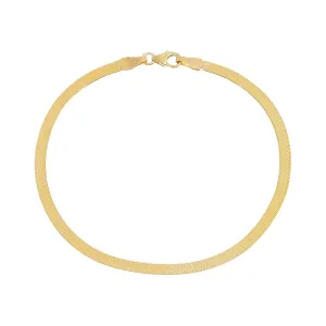 Thick Herringbone Bracelet 14K