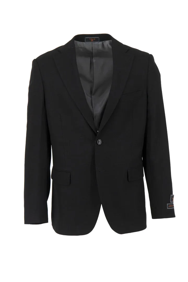 Tiglio Luxe Black Hopsack Dolcetto Modern Fit, Pure Wool Jacket 10712/BLK