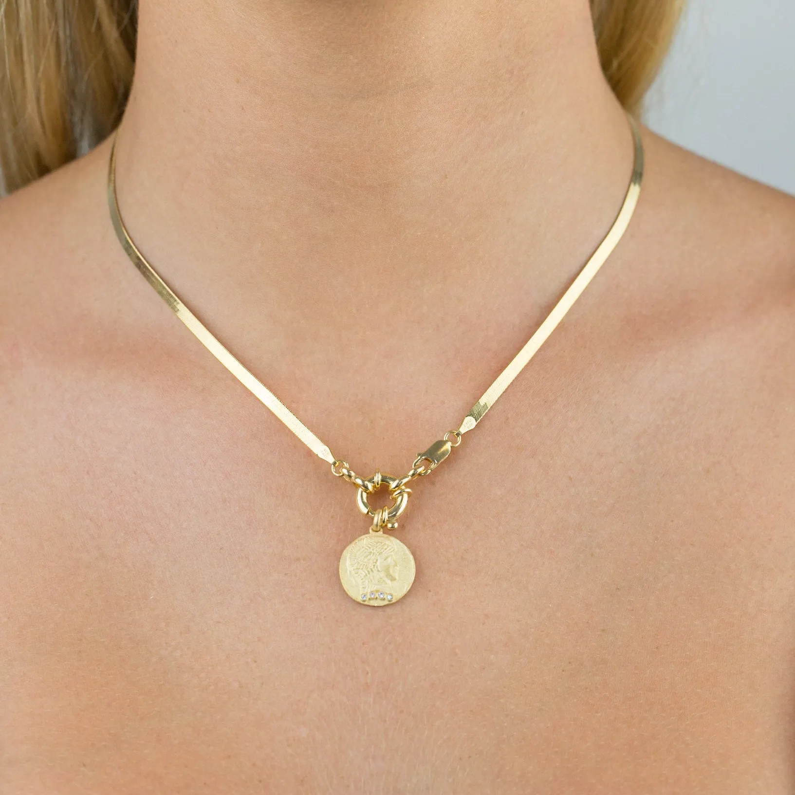 Toggle Herringbone Necklace