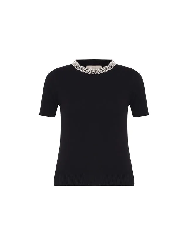 TS Theo Nomia Embellished Knit Tee
