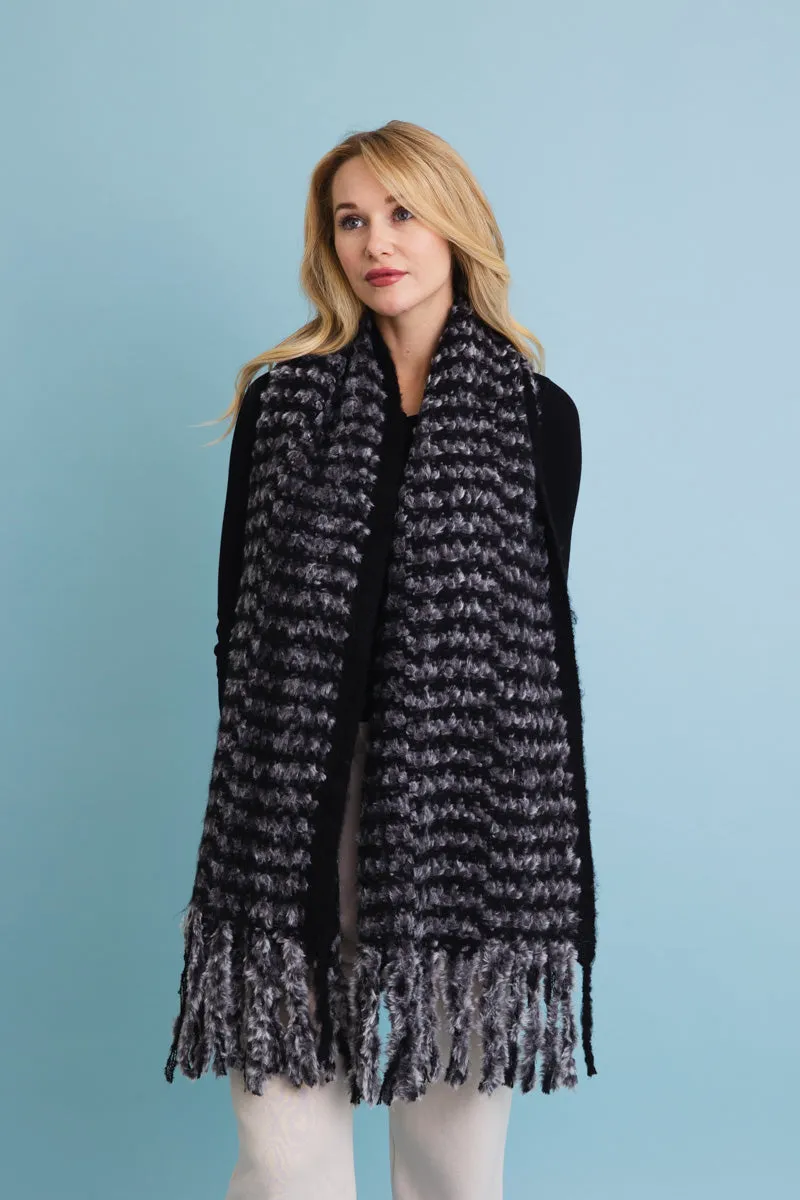 Ultra Soft Chenille Tassel Scarf (3 colors)