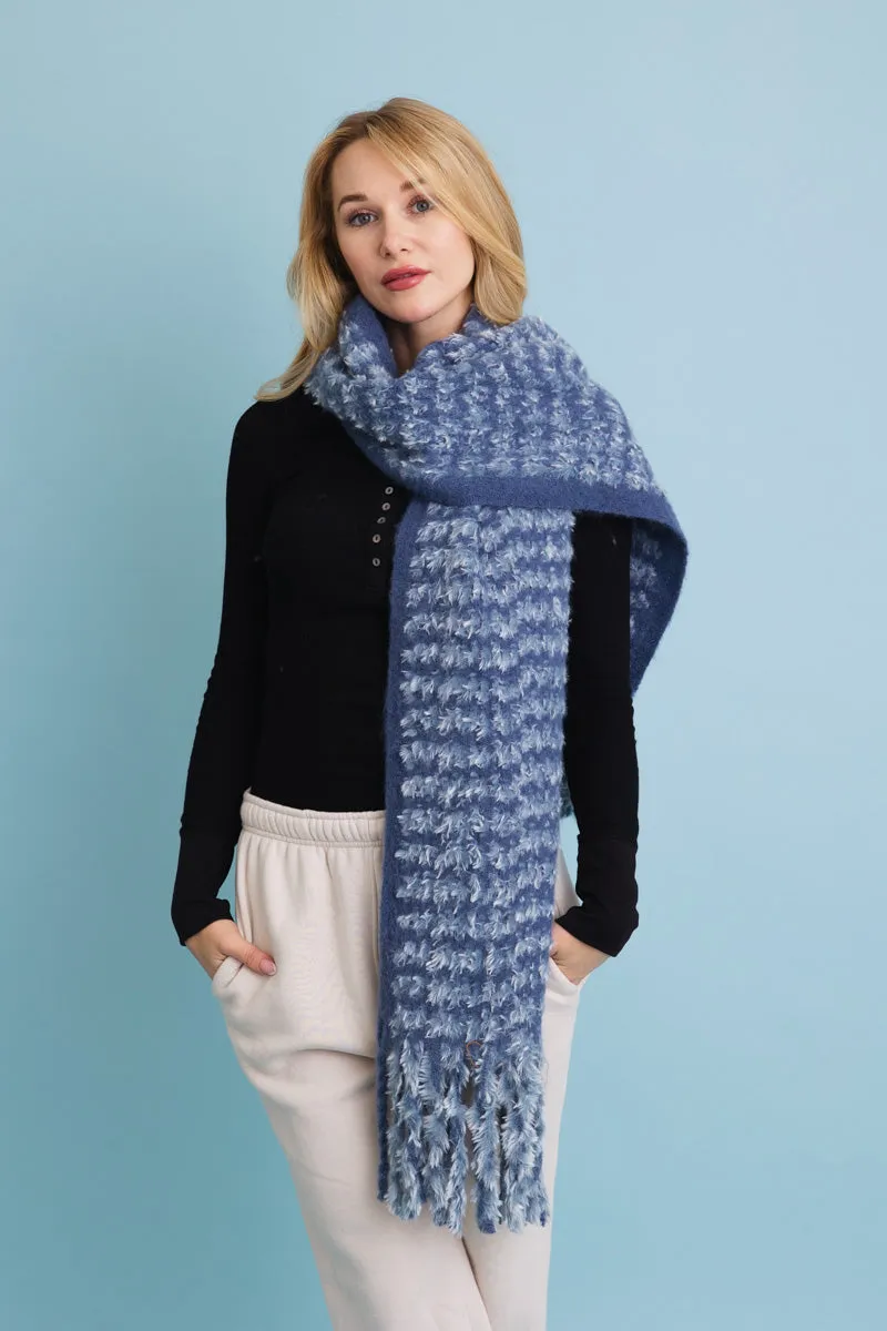 Ultra Soft Chenille Tassel Scarf (3 colors)